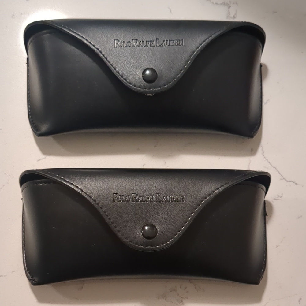 Polo by Ralph Lauren Black Leather Eyewear Case, 2 Available